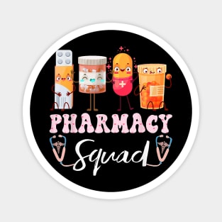 Pharmacy Squad Valentines Cute Pills Pharmacist Pharm Tech Magnet